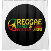 Reggae Music with positive quotes Duschvorhang (Vorderseite)