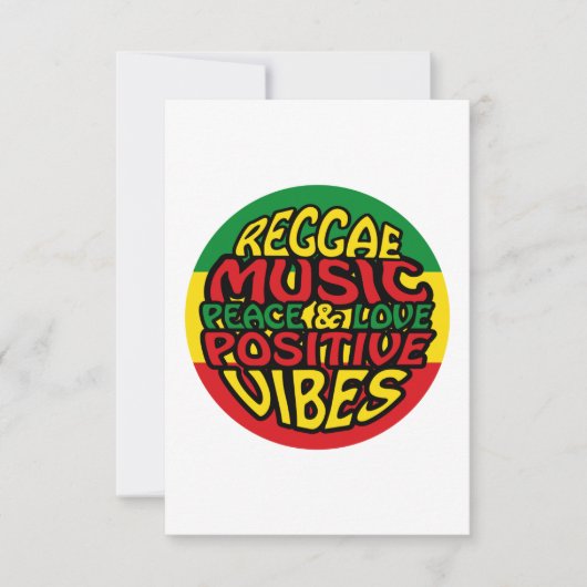 Reggae Music with positive sayings Karte (Vorderseite)