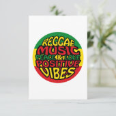 Reggae Music with positive sayings Karte (Stehend Vorderseite)