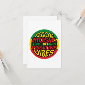 Reggae Music with positive sayings Karte (Vorderseite/Rückseite Beispiel)