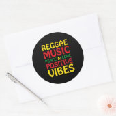 Reggae Music with positive sayings Runder Aufkleber (Umschlag)