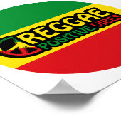 Reggae Music with positive vibes and reggae flag Poster (Ecke)