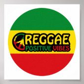 Reggae Music with positive vibes and reggae flag Poster (Vorne)
