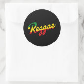 Reggae Music with reggae flag colors Runder Aufkleber (Tasche)