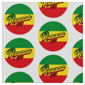 Reggae Music with reggae flag colors Stoff (Nahaufnahme)