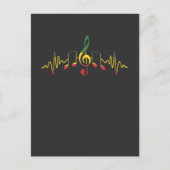 Reggae Musical Notes Jamaica Rastafari Music Postkarte (Vorderseite)