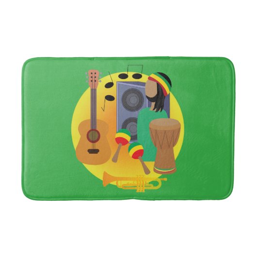 Reggae-Musik Badematte (Vorderseite)