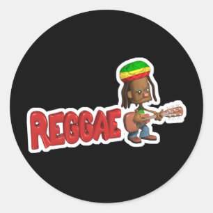 Reggae-Musik-Design Runder Aufkleber