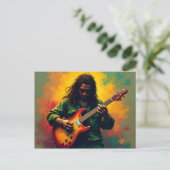 Reggae-Musik-Kunst Postkarte (Stehend Vorderseite)