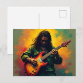 Reggae-Musik-Kunst Postkarte (Vorne/Hinten)