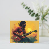 Reggae-Musik-Kunst Postkarte (Stehend Vorderseite)