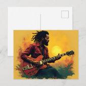 Reggae-Musik-Kunst Postkarte (Vorne/Hinten)
