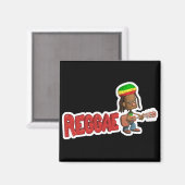 Reggae-Musik Magnet (Vorderseite/Rückseite)