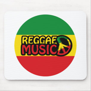 Reggae-Musik, Reggae-Kunst mit Friedenssymbol Mousepad