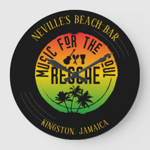 Reggae-Musik-Vinyl-Schallplatte Große Wanduhr