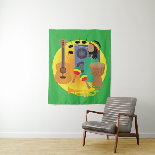 Reggae-Musik Wandteppich (Beispiel)