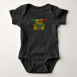Reggae-Musikliebhaber Farbige Jamaika-Kassette Rad Baby Strampler