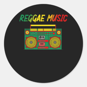 Reggae-Musikliebhaber Farbige Jamaika-Kassette Rad Runder Aufkleber