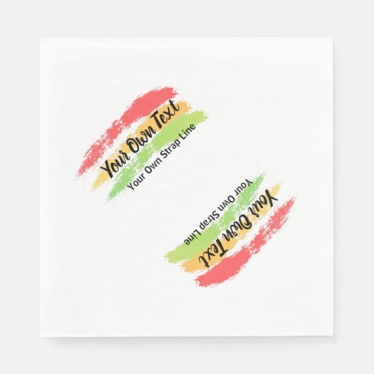 Reggae Napkin mit Ihrem eigenen Text Serviette (Vorderseite)