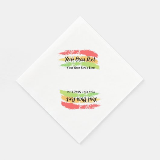 Reggae Napkin mit Ihrem eigenen Text Serviette (Ecke)
