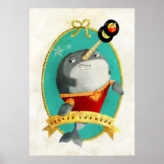 Reggae Narwhal Poster (Vorne)