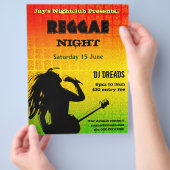 Reggae Night Party oder Nightclub Flyer (Hand)