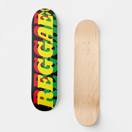 REGGAE OFFIZIELL 7 3/4" Skateboard Deck (Vorderseite)