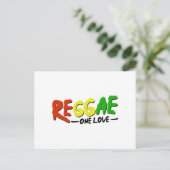 Reggae One Liebe Postkarte (Stehend Vorderseite)