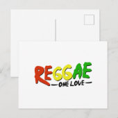 Reggae One Liebe Postkarte (Vorne/Hinten)