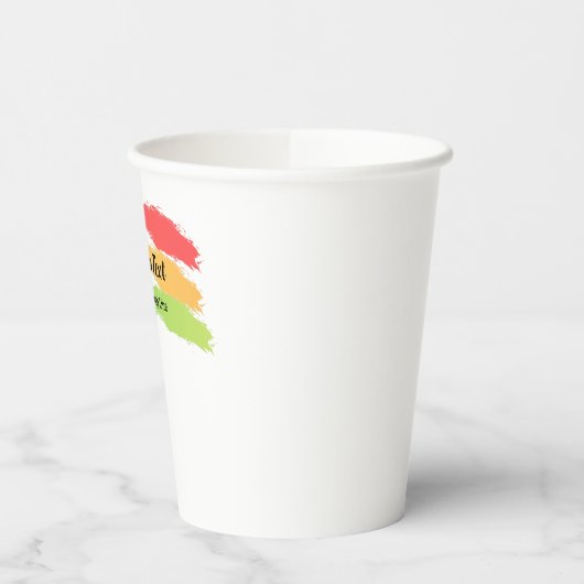 Reggae Paper Cup mit eigenem Text Pappbecher (Links)