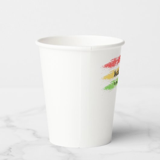 Reggae Paper Cup mit eigenem Text Pappbecher (Rechts)