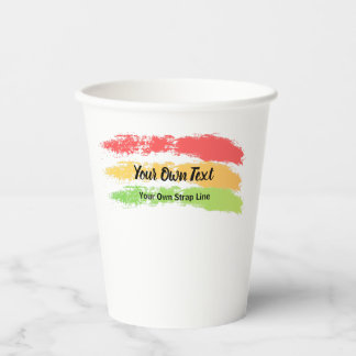 Reggae Paper Cup mit eigenem Text Pappbecher