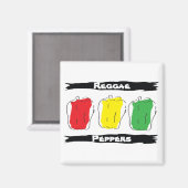 Reggae Paprikaschoten Magnet (Vorderseite/Rückseite)