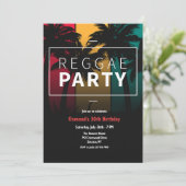 Reggae Party Einladung (Stehend Vorderseite)