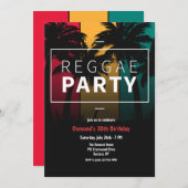 Reggae Party Einladung (Vorne/Hinten)