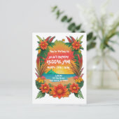 Reggae-Party Einladung Postkarte (Stehend Vorderseite)