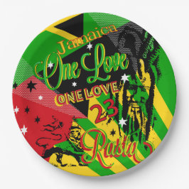 Reggae Party Paper Plate Pappteller