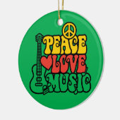Reggae Peace Liebe Music Keramikornament (Links)