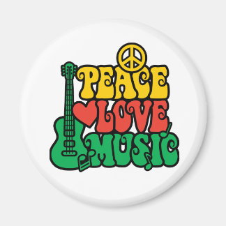 Reggae Peace Liebe Music Magnet