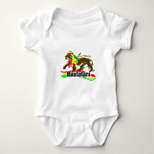Reggae Rasta Eisen, Löwe, Zion 2 Baby Strampler (Vorderseite)