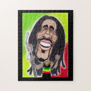 Reggae Rasta Jamaika Karikatur, die Puzzlespiel Puzzle