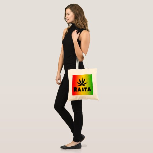 Reggae Rasta Leaf Jamaica Budget Tote Bag Tragetasche (Vorderseite (Model))