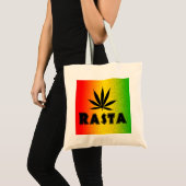 Reggae Rasta Leaf Jamaica Budget Tote Bag Tragetasche (Vorderseite (Produkt))