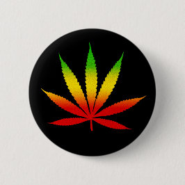 Reggae Rasta Leaf Jamaika Rundtasten Button
