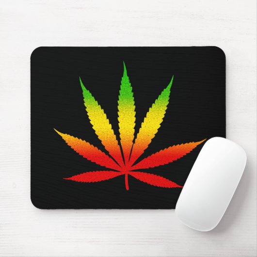Reggae Rasta Leaf Rastafarian Jamaican Mousepad (Mit Mouse)