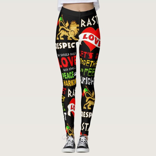 Reggae Rasta Leggings (Vorderseite)