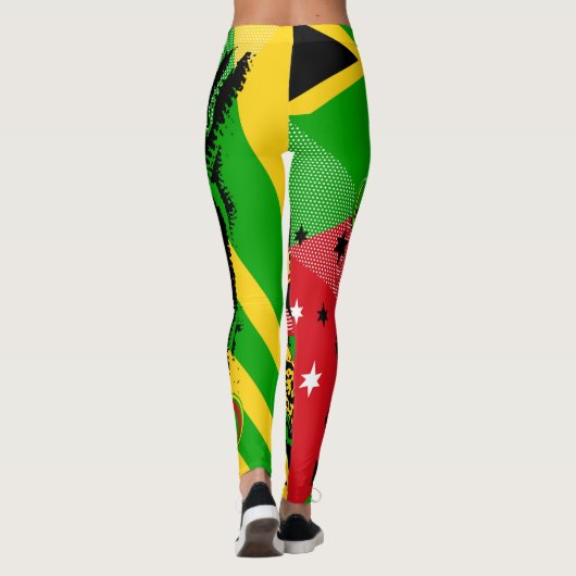 Reggae Rasta-Leggings Leggings (Rückseite)