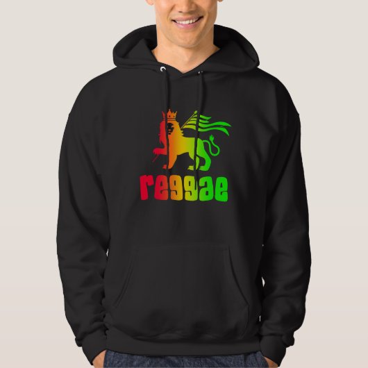 Reggae Rasta Lion Hoodie (Vorderseite)