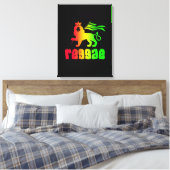 Reggae Rasta Lion Leinwanddruck (Insitu (Schlafzimmer))