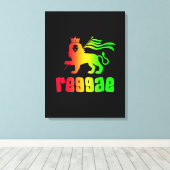 Reggae Rasta Lion Leinwanddruck (Insitu (Holzboden))